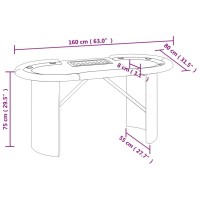 vidaXL 10-Player Poker Table with Chip Tray Green 63