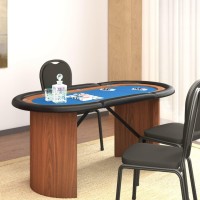 vidaXL 10-Player Poker Table Blue 63