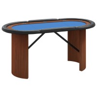 vidaXL 10-Player Poker Table Blue 63