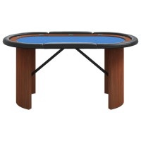 vidaXL 10-Player Poker Table Blue 63