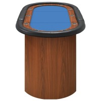 vidaXL 10-Player Poker Table Blue 63