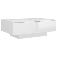 vidaXL Coffee Table High Gloss White 35.4