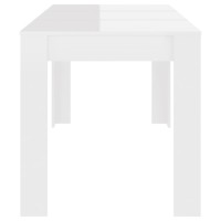 vidaXL Dining Table High Gloss White 55.1