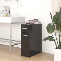 vidaXL Apothecary Cabinet High Gloss Black 7.9