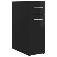 vidaXL Apothecary Cabinet High Gloss Black 7.9