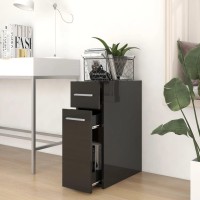 vidaXL Apothecary Cabinet High Gloss Black 7.9