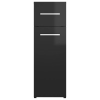 vidaXL Apothecary Cabinet High Gloss Black 7.9