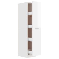 vidaXL Apothecary Cabinet High Gloss White 11.8