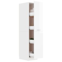 vidaXL Apothecary Cabinet High Gloss White 11.8