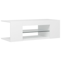 Vidaxl Tv Cabinet With Led Lights White 35.4X15.4X11.8