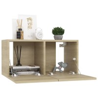 vidaXL Hanging TV Stand Sonoma Oak 23.6