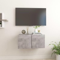 vidaXL Hanging TV Stand Concrete Gray 23.6