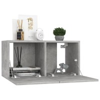 vidaXL Hanging TV Stand Concrete Gray 23.6