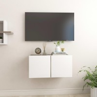 vidaXL Hanging TV Stand White and Sonoma Oak 23.6