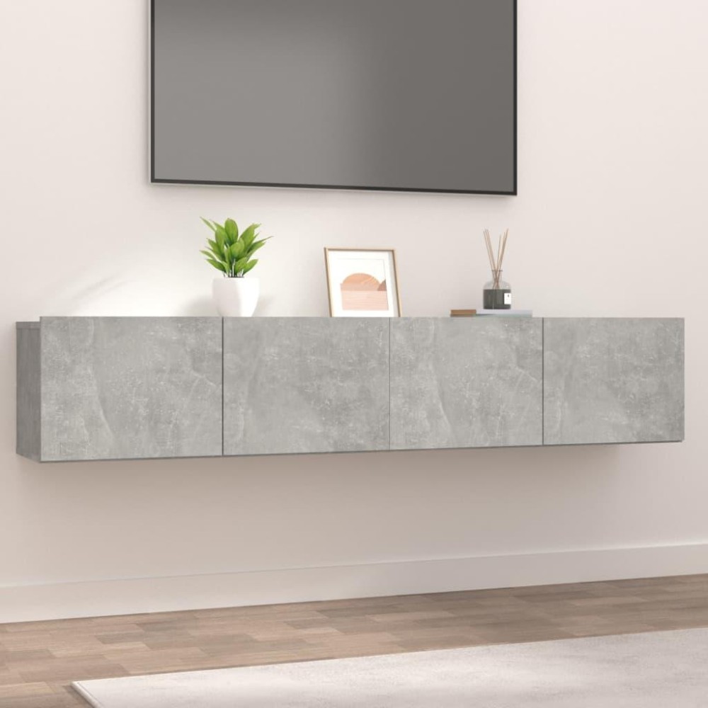 Vidaxl Tv Cabinets 2 Pcs Concrete Gray 31.5X11.8X11.8 Engineered Wood