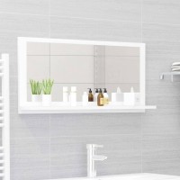 vidaXL Bathroom Mirror White 31.5