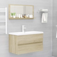 vidaXL Bathroom Mirror Sonoma Oak 31.5