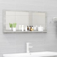 vidaXL Bathroom Mirror Concrete Gray 35.4