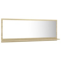 Vidaxl Bathroom Mirror Sonoma Oak 39.4X4.1X14.6 Engineered Wood