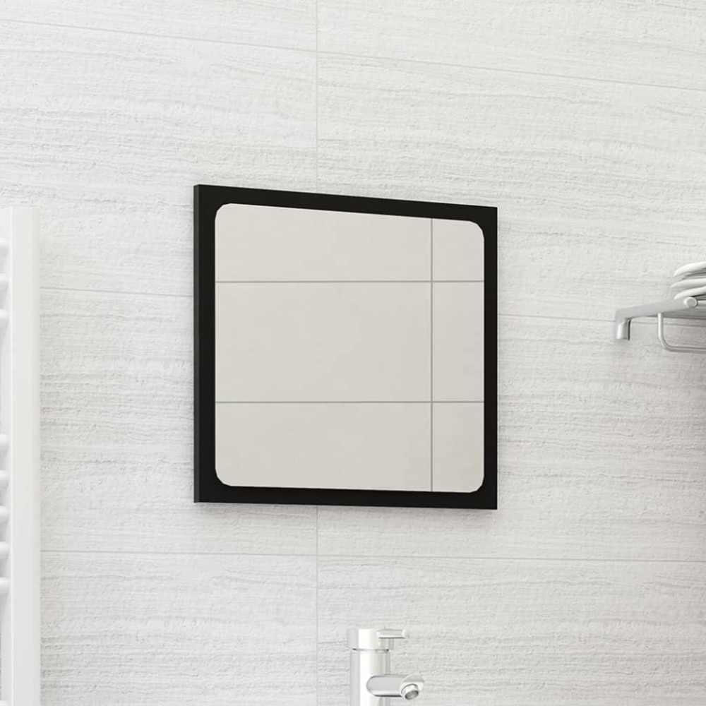 vidaXL Bathroom Mirror Black 15.7