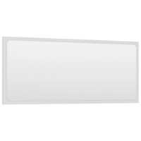 Vidaxl Bathroom Mirror White 35.4X0.6X14.6 Engineered Wood