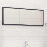 Vidaxl Bathroom Mirror Gray 35.4X0.6X14.6 Engineered Wood