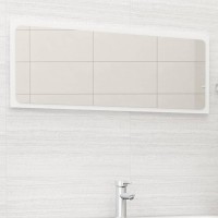 Vidaxl Bathroom Mirror White 39.4X0.6X14.6 Engineered Wood