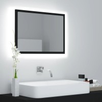 vidaXL LED Bathroom Mirror Black 23.6