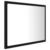 vidaXL LED Bathroom Mirror Black 23.6