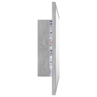 vidaXL LED Bathroom Mirror Concrete Gray 23.6