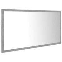 vidaXL LED Bathroom Mirror Concrete Gray 35.4