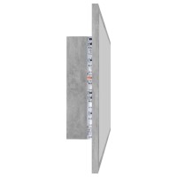 vidaXL LED Bathroom Mirror Concrete Gray 35.4