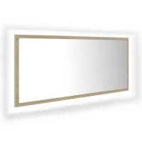 vidaXL LED Bathroom Mirror Sonoma Oak 39.4