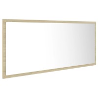 vidaXL LED Bathroom Mirror Sonoma Oak 39.4