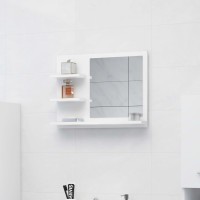 Vidaxl Bathroom Mirror White 23.6X4.1X17.7 Engineered Wood