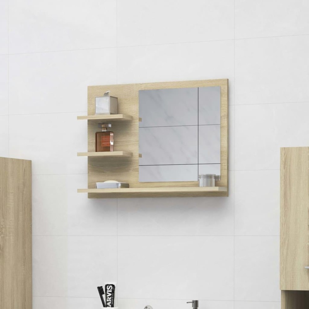 vidaXL Bathroom Mirror Sonoma Oak 23.6