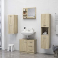 vidaXL Bathroom Mirror Sonoma Oak 23.6