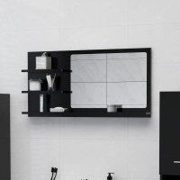 vidaXL Bathroom Mirror Black 35.4