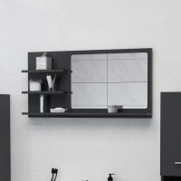 vidaXL Bathroom Mirror Gray 35.4