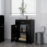 Vidaxl Bathroom Cabinet Black 23.6X13X31.5 Engineered Wood