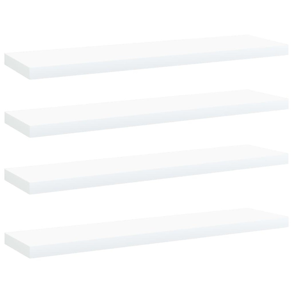 Vidaxl Bookshelf Boards 4 Pcs White 15.7X3.9X0.6 Engineered Wood