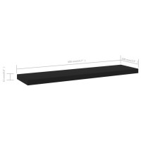 vidaXL Bookshelf Boards 8 pcs Black 15.7