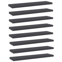 Vidaxl Bookshelf Boards 8 Pcs Gray 15.7X3.9X0.6 Engineered Wood