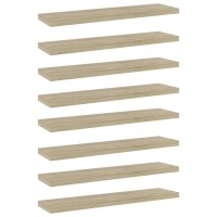 Vidaxl Bookshelf Boards 8 Pcs Sonoma Oak 15.7X3.9X0.6 Engineered Wood