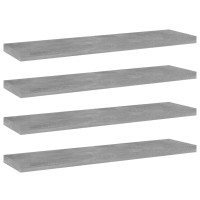 vidaXL Bookshelf Boards 4 pcs Concrete Gray 15.7