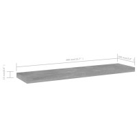 vidaXL Bookshelf Boards 4 pcs Concrete Gray 15.7