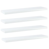 Vidaxl Bookshelf Boards 4 Pcs High Gloss White 15.7X3.9X0.6 Engineered Wood