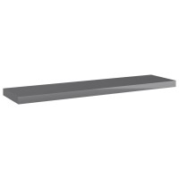 Vidaxl Bookshelf Boards 4 Pcs High Gloss Gray 15.7X3.9X0.6 Engineered Wood