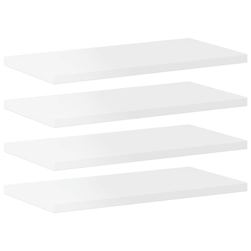 Vidaxl Bookshelf Boards 4 Pcs High Gloss White 15.7X7.9X0.6 Engineered Wood