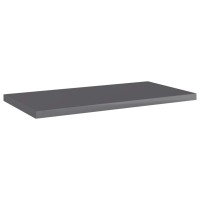 Vidaxl Bookshelf Boards 4 Pcs High Gloss Gray 15.7X7.9X0.6 Engineered Wood
